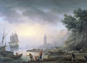 Seaport at Dawn, 1751